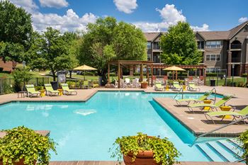 Resort-style pool with sundeck